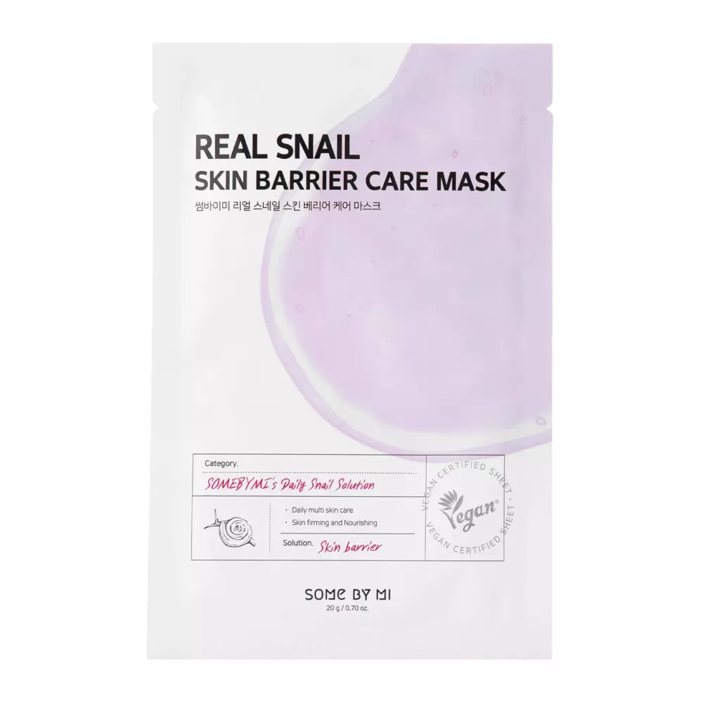 Some By Mi Real Snail Skin Barrier Care Mask 20g Snail Wholesaler