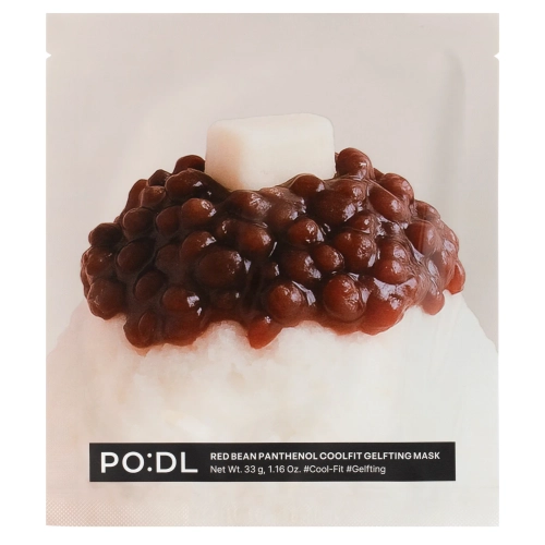 PO:DL - Red Bean Panthenol Coolfit Gel Mask - Soothing Gel Face Mask - 1 pc/33 g
