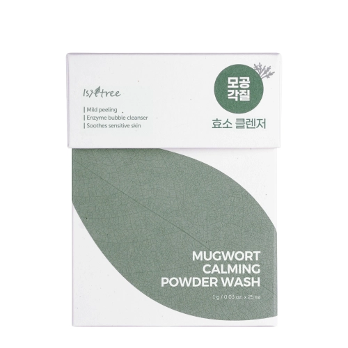 Isntree - Mugwort Calming Powder Wash - Facial Wash Powder Sachet Set - 1g x 25pcs