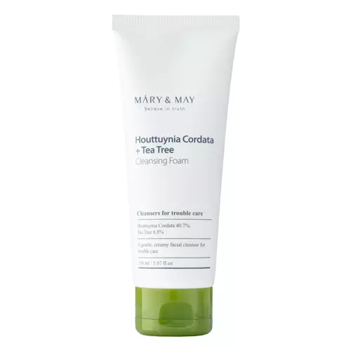 Mary&May - Houttuynia Cordata + Tea Tree Cleansing Foam - Face Wash with Houttuynia Cordata and Tea Tree - 150ml