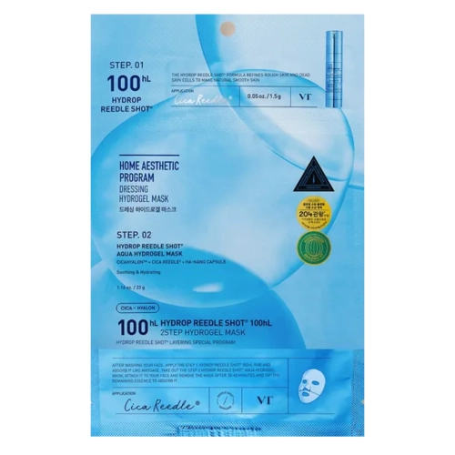 VT Cosmetics - Hydrop Reedle Shot 100hL 2Step Hydrogel Mask - 1,5g+33g