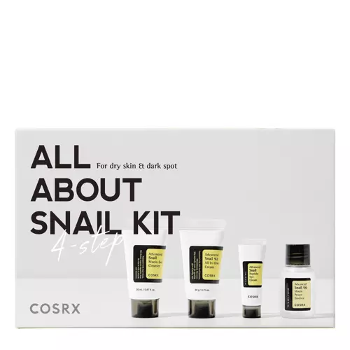 COSRX - All About Snail Kit 4-Step - Facial Care Kit with Snail Mucus - 20ml+30ml+5ml+20g