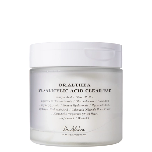 Dr. Althea - 2% Salicylic Acid Clear Pad - Cleansing Pads with 2% Salicylic Acid - 65 pcs.