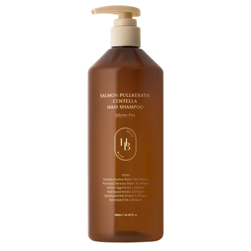 HEVEBLUE - Salmon PullKeratin Centella Hair Shampoo - Regenerating Hair Shampoo - 500 ml