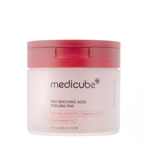 Medicube - Red Succinic Acid Peeling Pad - Exfoliating Face Pads - 70pcs/155g