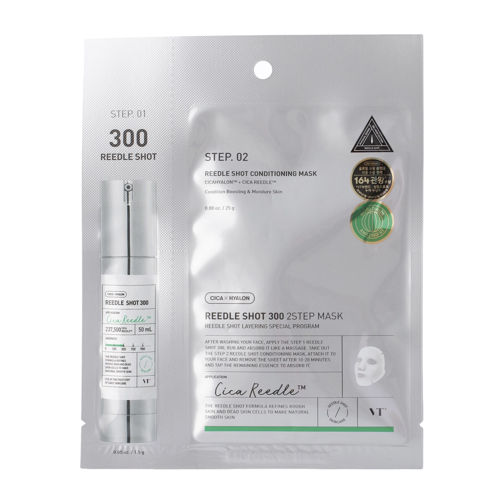 VT Cosmetics - Reedle Shot 300 2Step Mask - Firming Face Mask in a Sheet - 1.5g+25g
