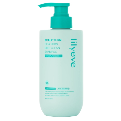 lilyeve - Scalp:Turn Cica PDRN Deep Clean Shampoo - Soothing and Cleansing Shampoo for Hair and Scalp - 500g