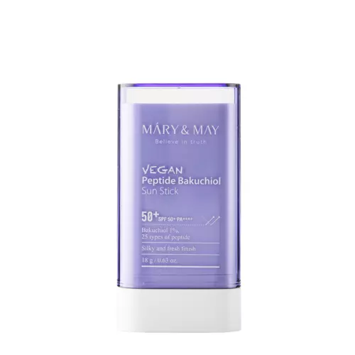 Mary&May - Vegan Peptide Bakuchiol Sun Stick SPF50+/PA++++ - Sunscreen Stick with Peptides - 18g 