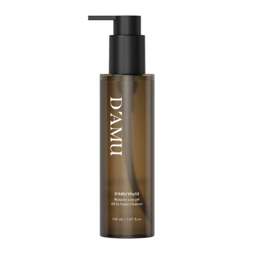 D’AMU - Vita5X BioLacto Mild Acidic Oil-to-Foam Cleanser - Oil-Based Emulsion for Makeup Removal and Facial Cleansing - 150 ml