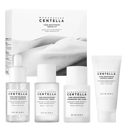 SKIN1004 - Madagascar Tone Brightening Travel Kit - Travel-Size Set of Brightening Skincare Products