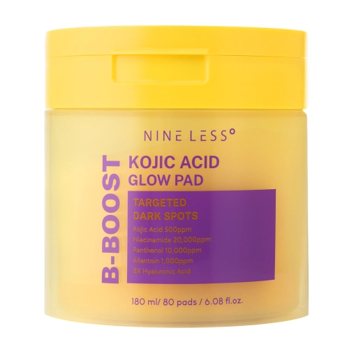 Nine Less - B-Boost Kojic Acid Glow Toner Pads - Face Pads with Kojic Acid - 80pcs/180ml