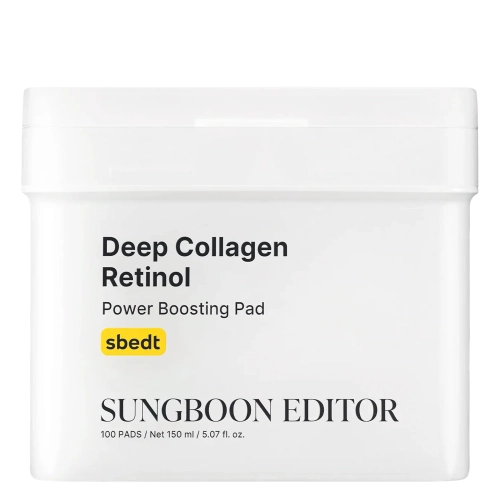 Sungboon Editor - Deep Collagen Retinol Power Boosting Pad - Care Pads with Collagen and Retinolem - 190ml/ 100pcs.