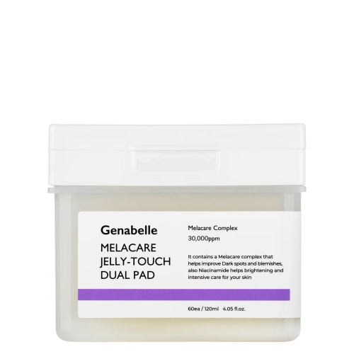 Genabelle - Melacare Jelly Touch Dual Pad - Brightening and Moisturizing Toning Face Pads - 60 pcs.