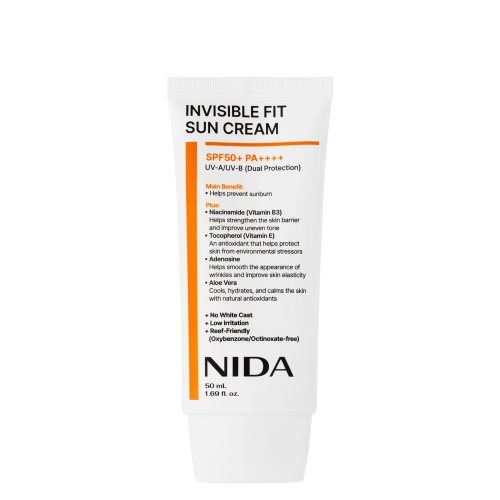 NIDA - Invisible Fit Sun Cream - Face Cream with SPF - 50 ml