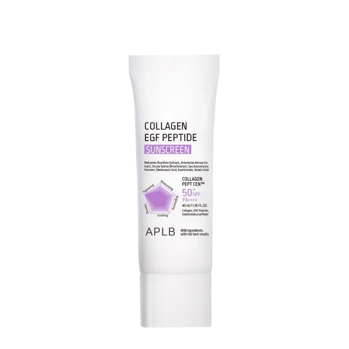 APLB - Collagen EGF Peptide Sunscreen SPF50+ PA++++ - Moisturizing Face Cream with Filter - 40ml