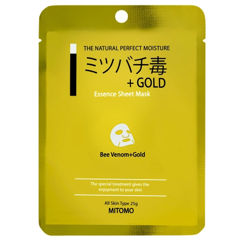 Mitomo - Bee Venom + Gold Essence Mask - Mask with Gold and Bee Venom - 1 pc/25 g