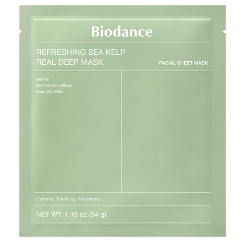 Biodance - Refreshing Sea Kelp Real Deep Mask - Soothing and Moisturizing Face Mask - 1pc/34g