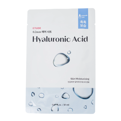 Etude House - 0.2mm Therapy Air Mask - Hyaluronic Acid - Moisturizing Hyaluronic Acid Mask - 20ml