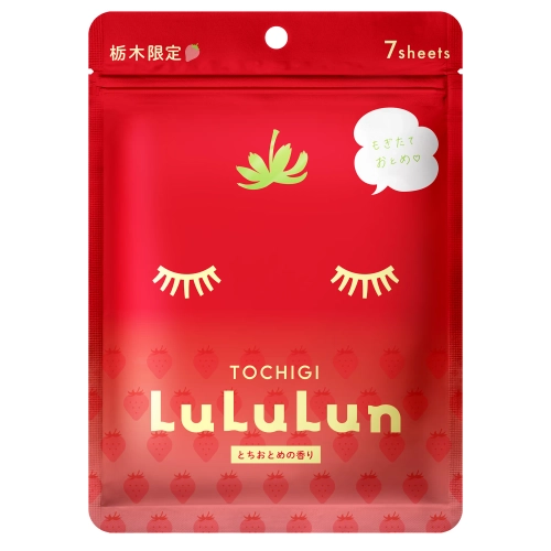 LuLuLun - Premium Sheet Mask Tochigi Strawberry - Moisturizing Sheet Mask Set - Strawberry - 7 pcs
