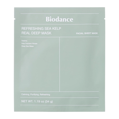Biodance - Refreshing Sea Kelp Real Deep Mask - Soothing and Moisturizing Face Mask - 1pc/34g