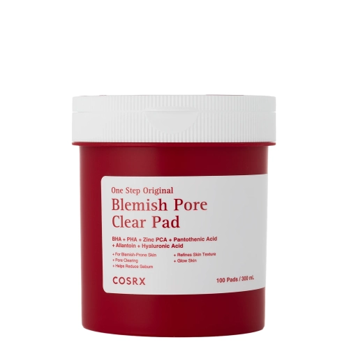 COSRX - One Step Original Blemish Pore Clear Pad - Flakes Purifying for imperfections - 300ml/100pcs