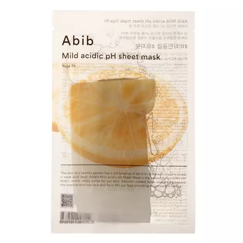 Abib - Mild Acidic pH Sheet Mask Yuja Fit - Revitalizing Sheet Mask - 30ml