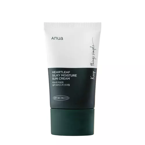 Anua - Heartleaf Silky Moisture Sun Cream SPF50+/PA++++ - Moisturizing Face Cream with Filter - 50ml