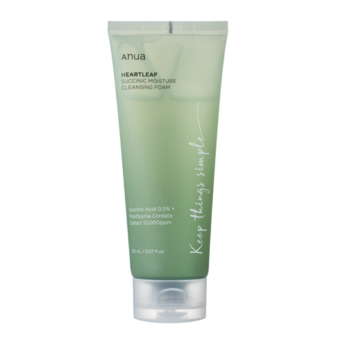 Anua - Heartleaf Succinic Moisture Cleansing Foam - Soothing Facial Cleansing Foam - 150ml