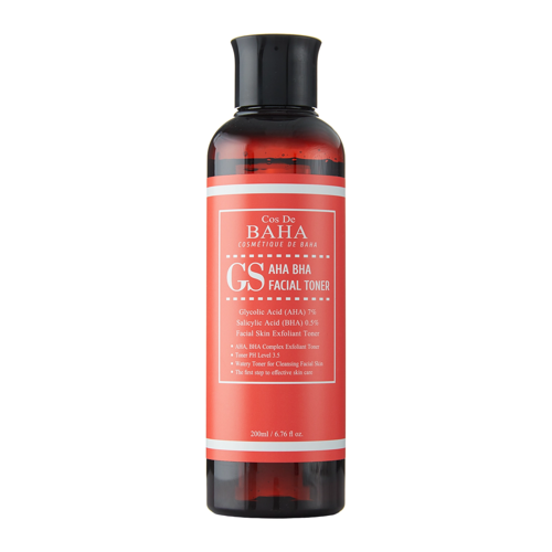 Cos De BAHA - GS AHA BHA Facial Toner - Cleansing Toner with AHA and BHA Acids - 200ml