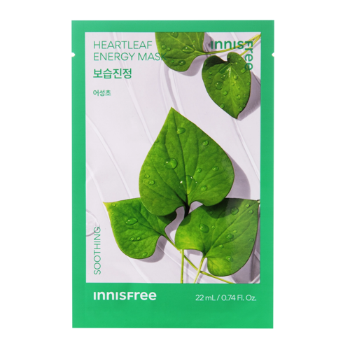 Innisfree - Squeeze Energy Mask - Heartleaf - Soothing - Soothing Sheet Mask - 22ml