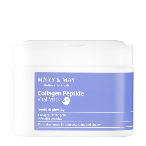 Mary&May - Collagen Peptide Vital Mask - Set of Firming Facial Masks - 30pcs