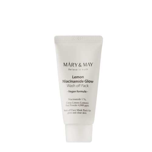 Mary&May - Lemon Niacinamide Glow Wash off Pack - Illuminating Clay Mask - 30g