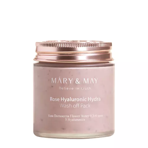 Mary&May - Rose Hyaluronic Hydra Wash off Pack - Moisturizing Mask with Clay - 125g