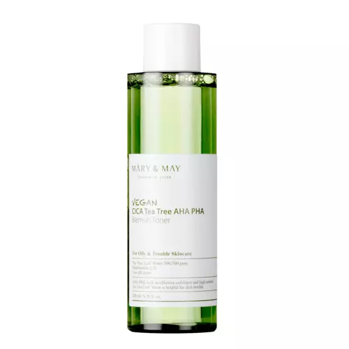 Mary&May - Vegan CICA Tea Tree AHA PHA Toner - Vegan Acid Toner - 200ml