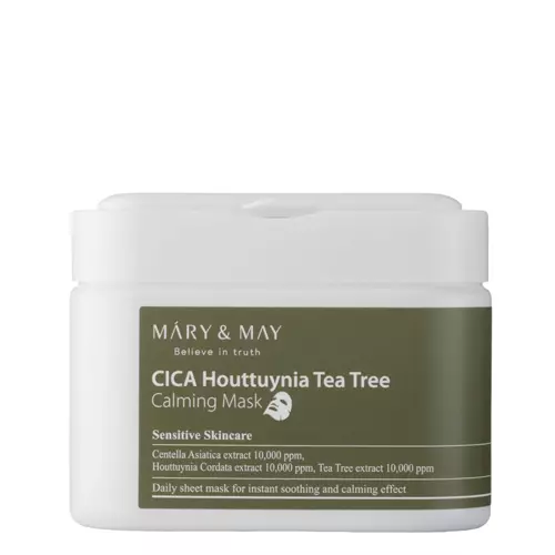 Mary&May - Cica Houttuynia Tea Tree Calming Mask - Soothing Face Mask Set - 30pcs.