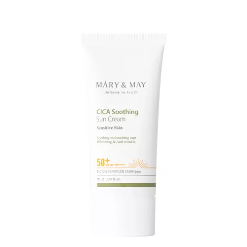 Mary&May - Cica Soothing Sun Cream SPF50+/PA++++ - Soothing and Moisturizing Sunscreen - 50ml