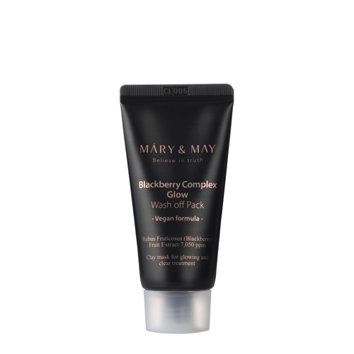 Mary&May - Vegan Blackberry Complex Glow Wash off Pack - Illuminating Clay Mask - 30g