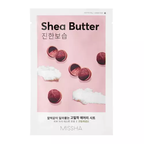 Missha - Airy Fit Sheet Mask - Shea Butter - Moisturizing and Nourishing Sheet Mask - 19g