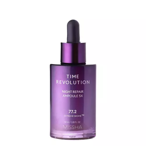 Missha - Time Revolution Night Repair Ampoule 5x - Firming Serum with Fermented Bifida Lysate - 50ml