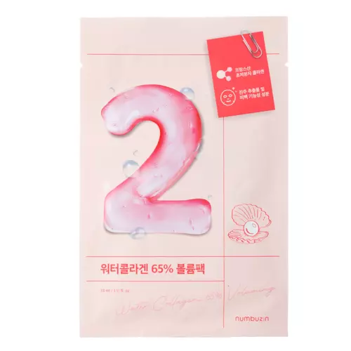 Numbuzin - No.2 - Water Collagen 65% Voluming Sheet Mask - Collagen Sheet Mask - 33g