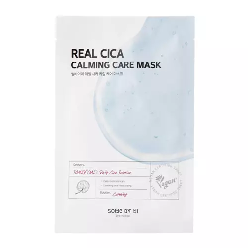 Some By Mi - Real Cica Calming Care Mask - Soothing Sheet Mask - 20g