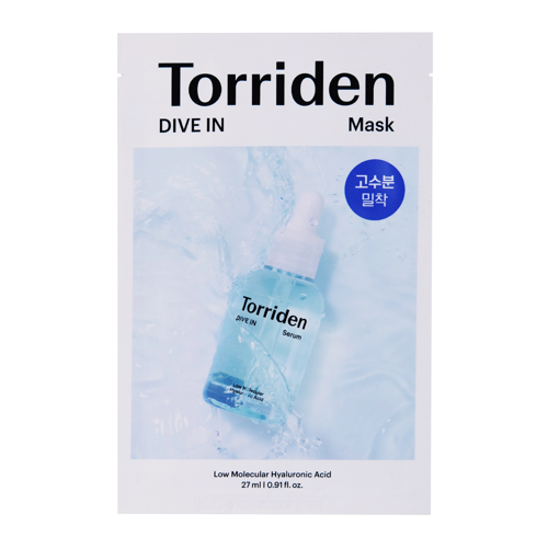 Torriden - Dive-In - Low Molecule Hyaluronic Acid Mask - Sheet Mask with Low Molecule Hyaluronic Acid and Panthenol - 1pc.