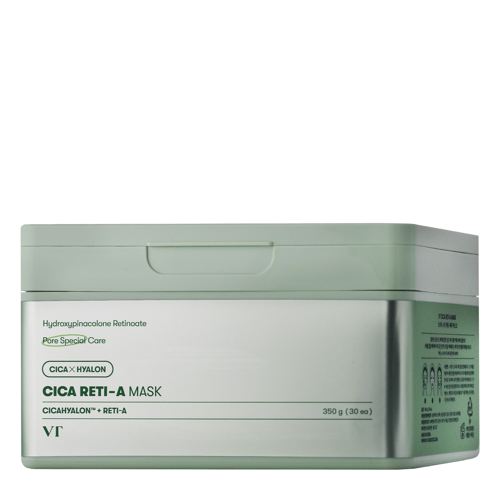 VT Cosmetics - CICA Reti-A Mask - Moisturizing and Exfoliating Face Mask Set in a Sheet - 30pcs/350g