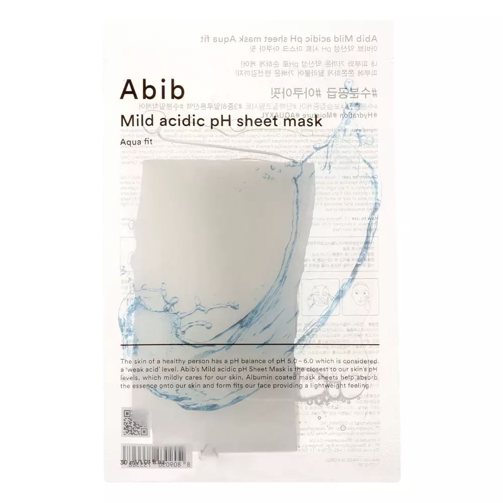 Abib - Mild Acidic pH Sheet Mask Aqua Fit - Gentle Sheet Mask - 30ml