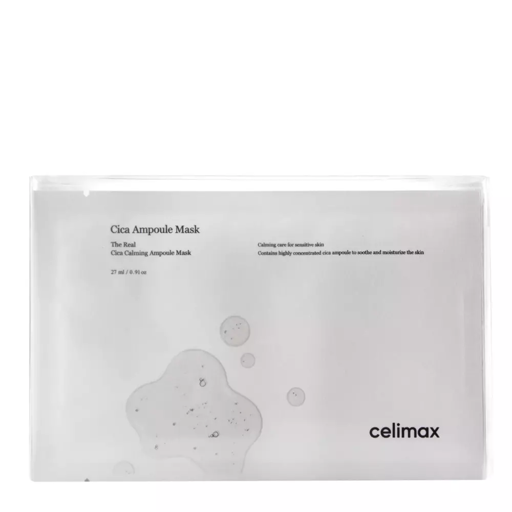 Celimax - The Real Cica Calming Mask - Sheet Mask with Asian Centella Extract - 5x27ml