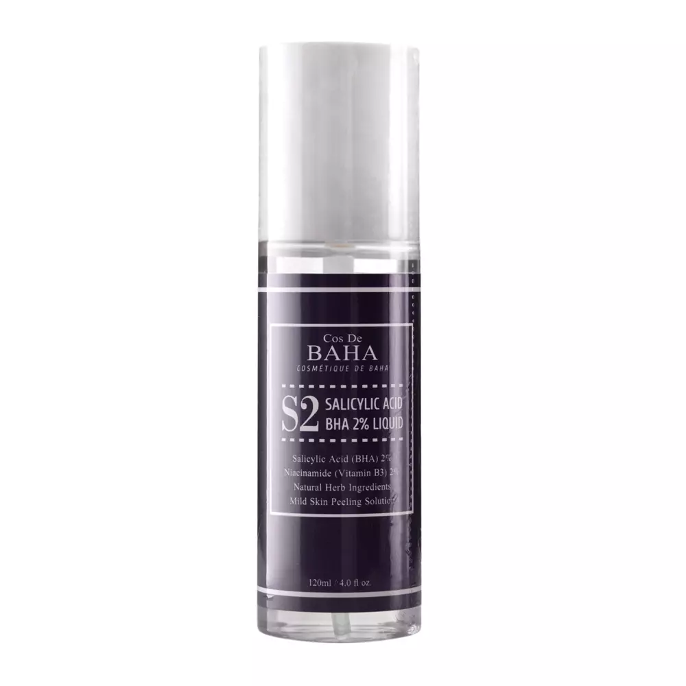 Cos De BAHA - S2 Salicylic Acid BHA 2% Liquid - Exfoliating Essence with Salicylic Acid 2% - 120ml 