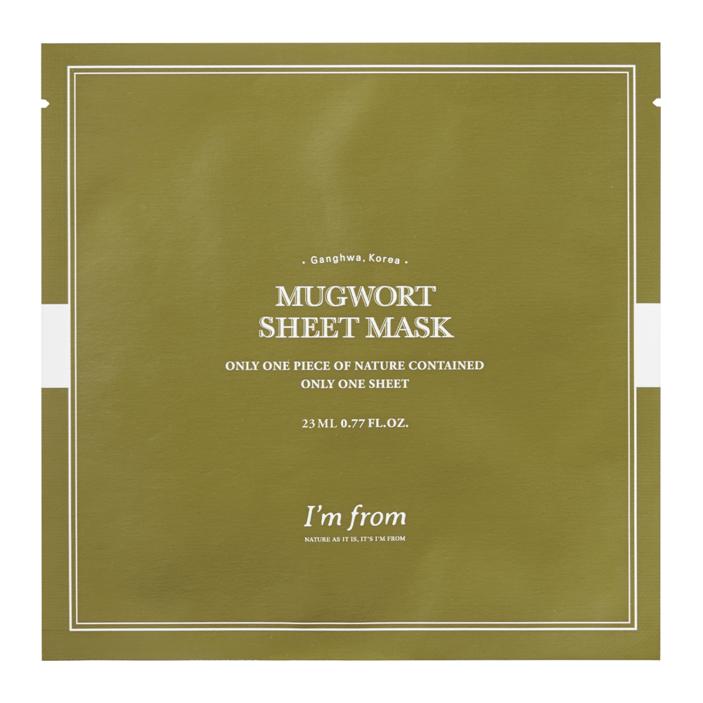 I'm From - Mugwort Sheet Mask - Soothing Sheet Mask with Mugwort Extract - 1pc/23ml