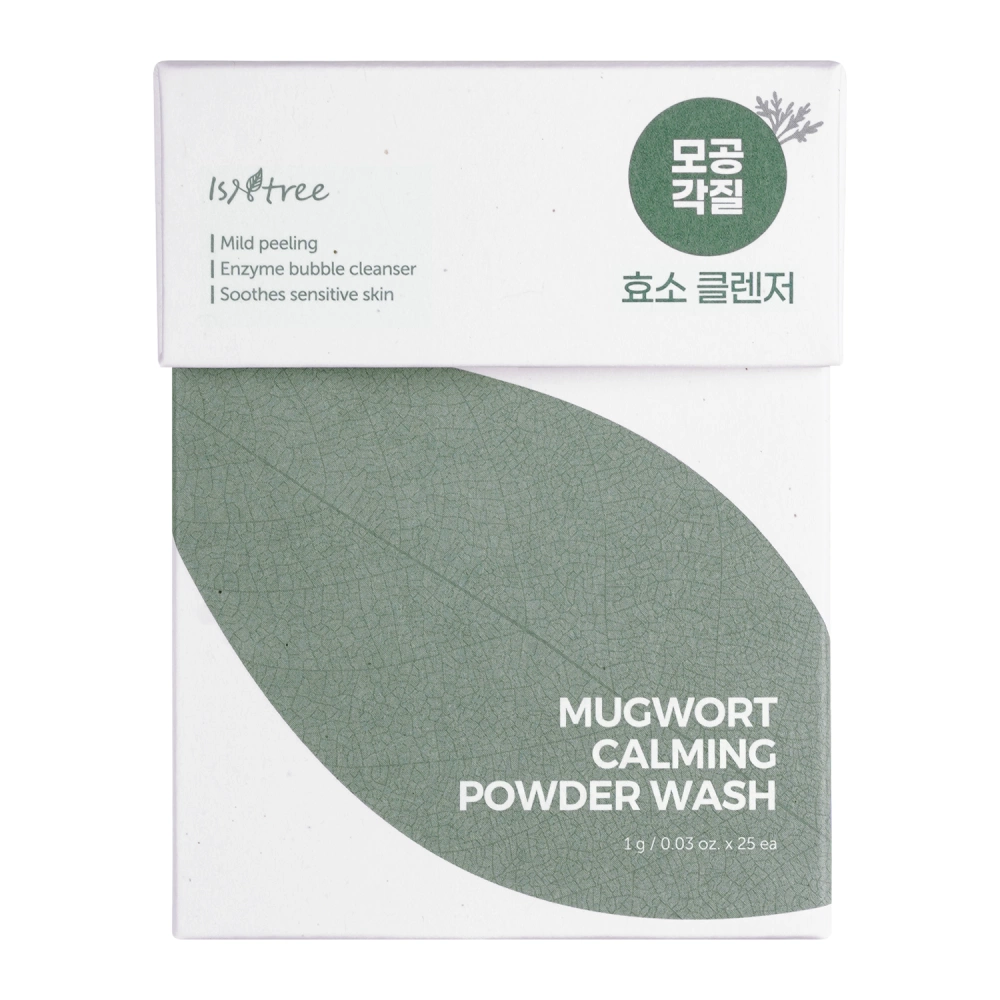 Isntree - Mugwort Calming Powder Wash - Facial Wash Powder Sachet Set - 1g x 25pcs