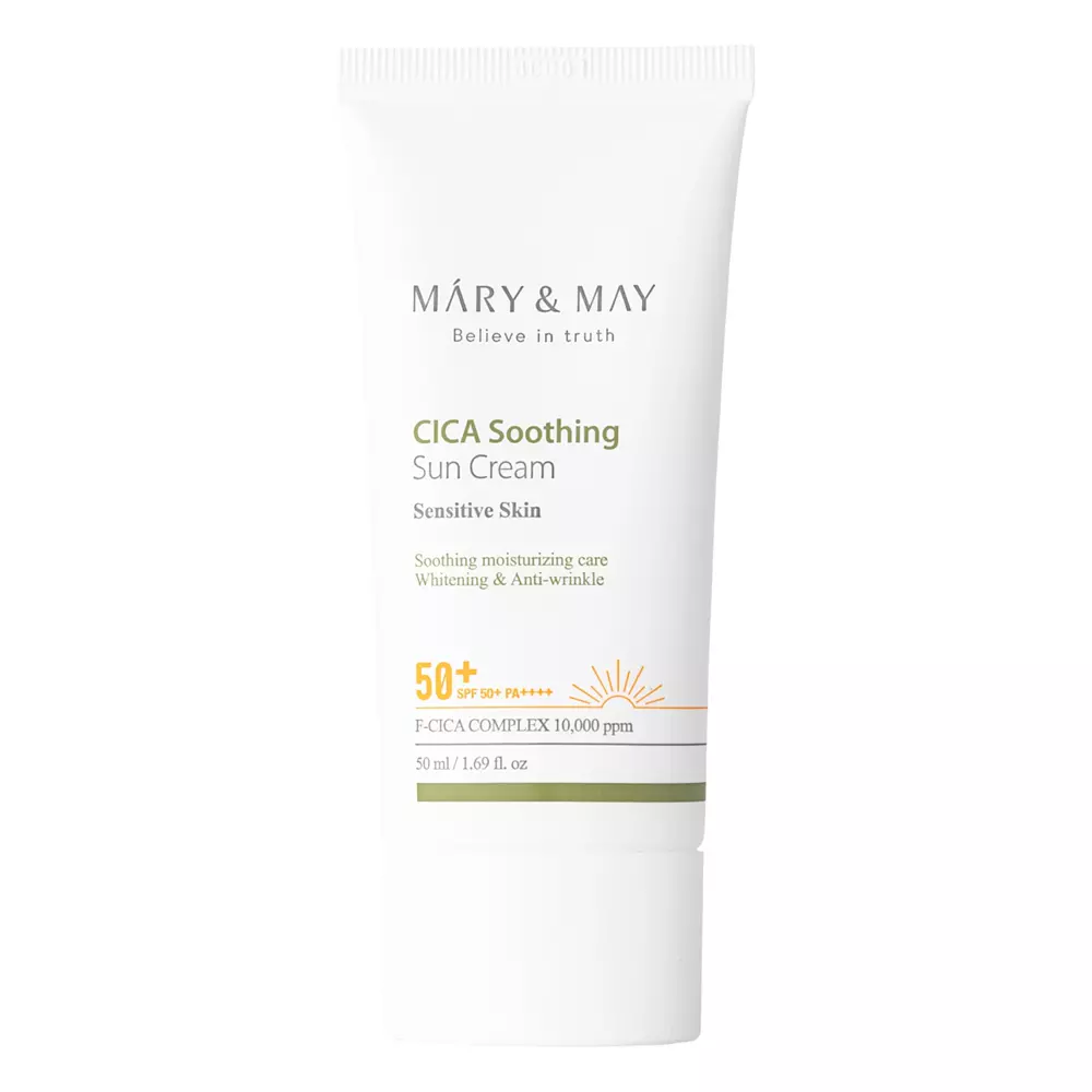 Mary&May - Cica Soothing Sun Cream SPF50+/PA++++ - Soothing and Moisturizing Sunscreen - 50ml