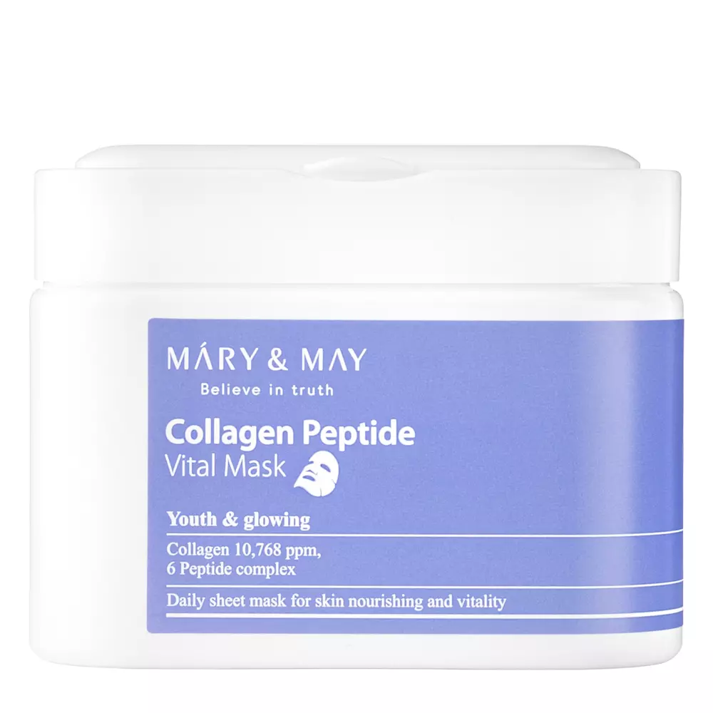 Mary&May - Collagen Peptide Vital Mask - Set of Firming Facial Masks - 30pcs